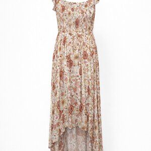 NWT Avenue Floral Boho Maxi Dress Size 14/16 Smocked Viscose